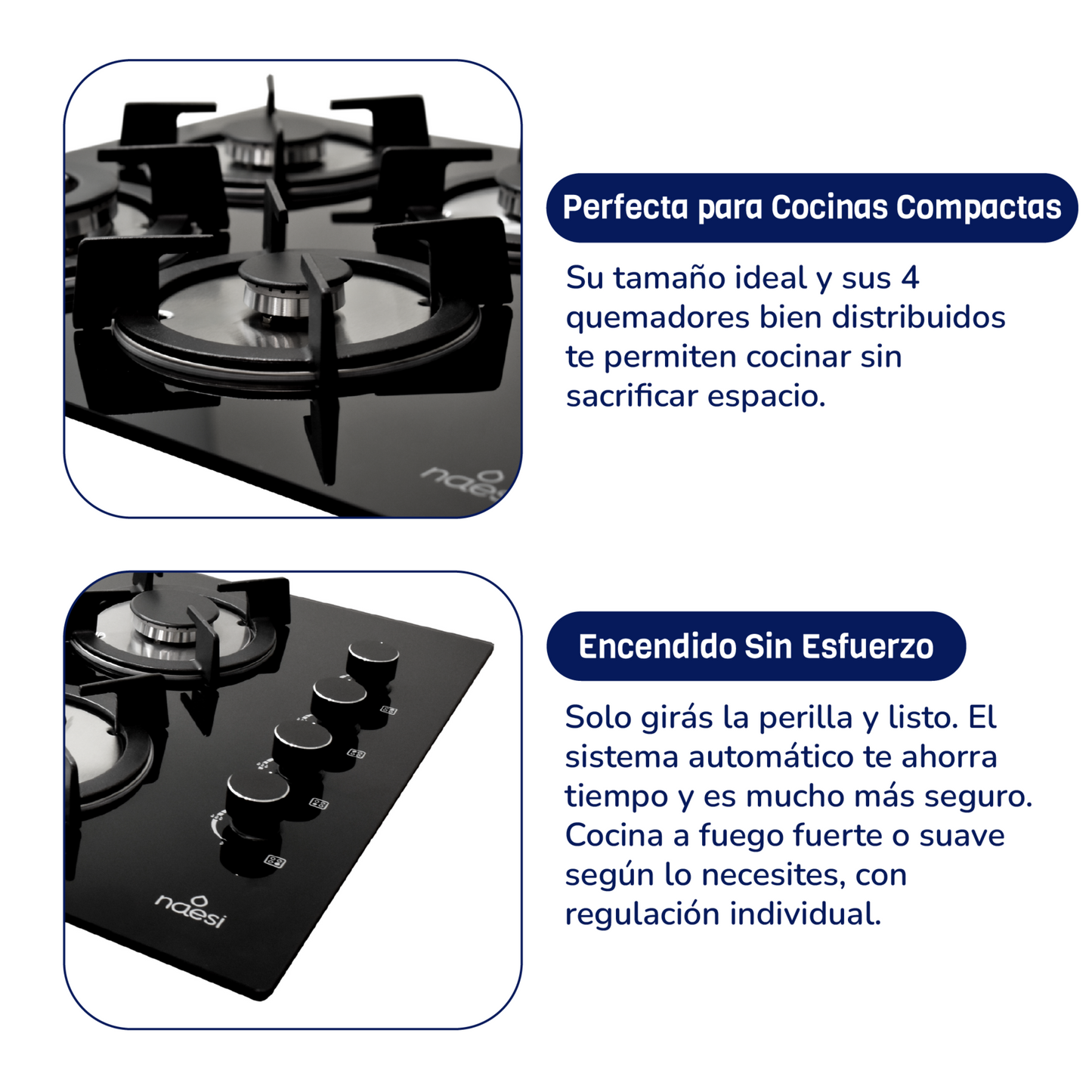 Parrilla A Gas De 4 Quemadores Vidrio Templado