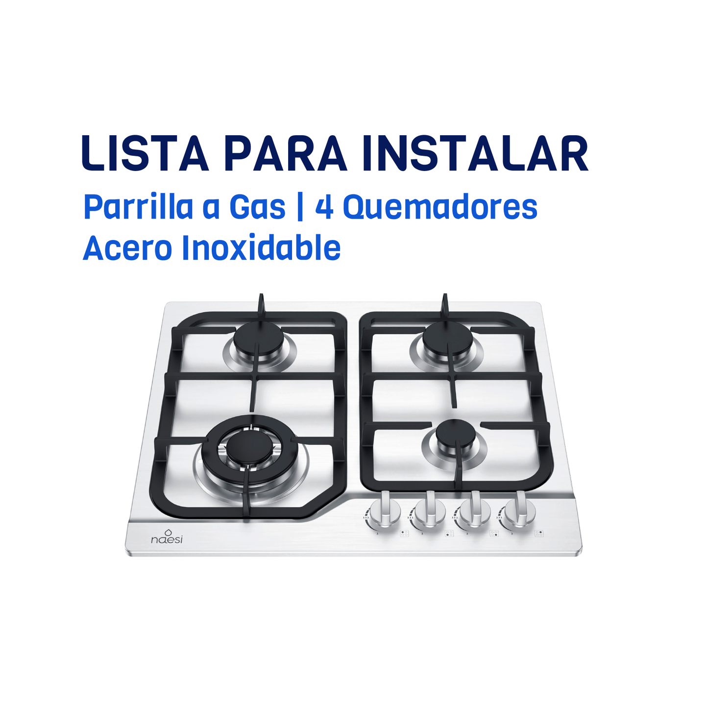 Parrilla A Gas De 4 Quemadores Acero Inoxidable
