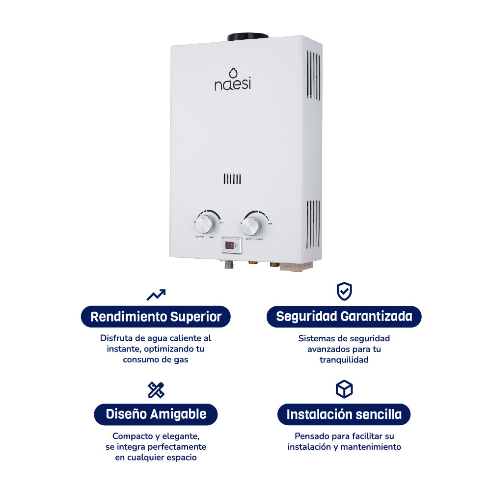 Calentador De Agua A Gas 1 Servicio 6 L
