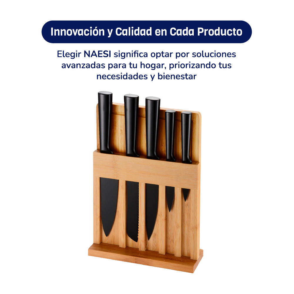 Juego De 5 Cuchillos Acero Inoxidable