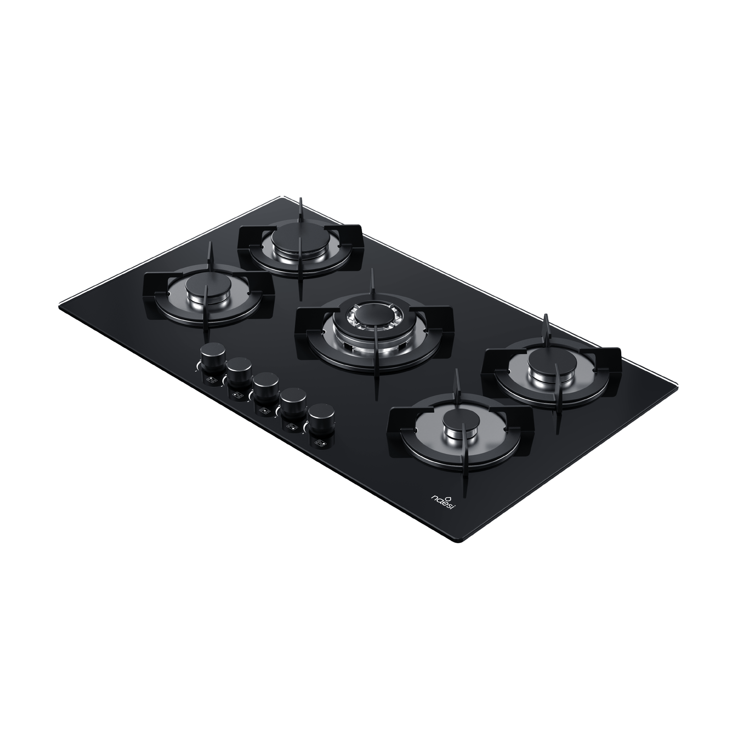 Combo Campana Extractora De Pared Tipo T 75 cm Con Luz LED + Parrilla de Gas 5 Quemadores en Vidrio Templado