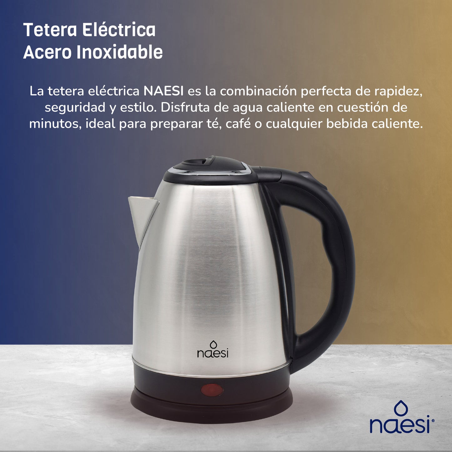 Tetera Eléctrica 1.8 L Acero Inoxidable