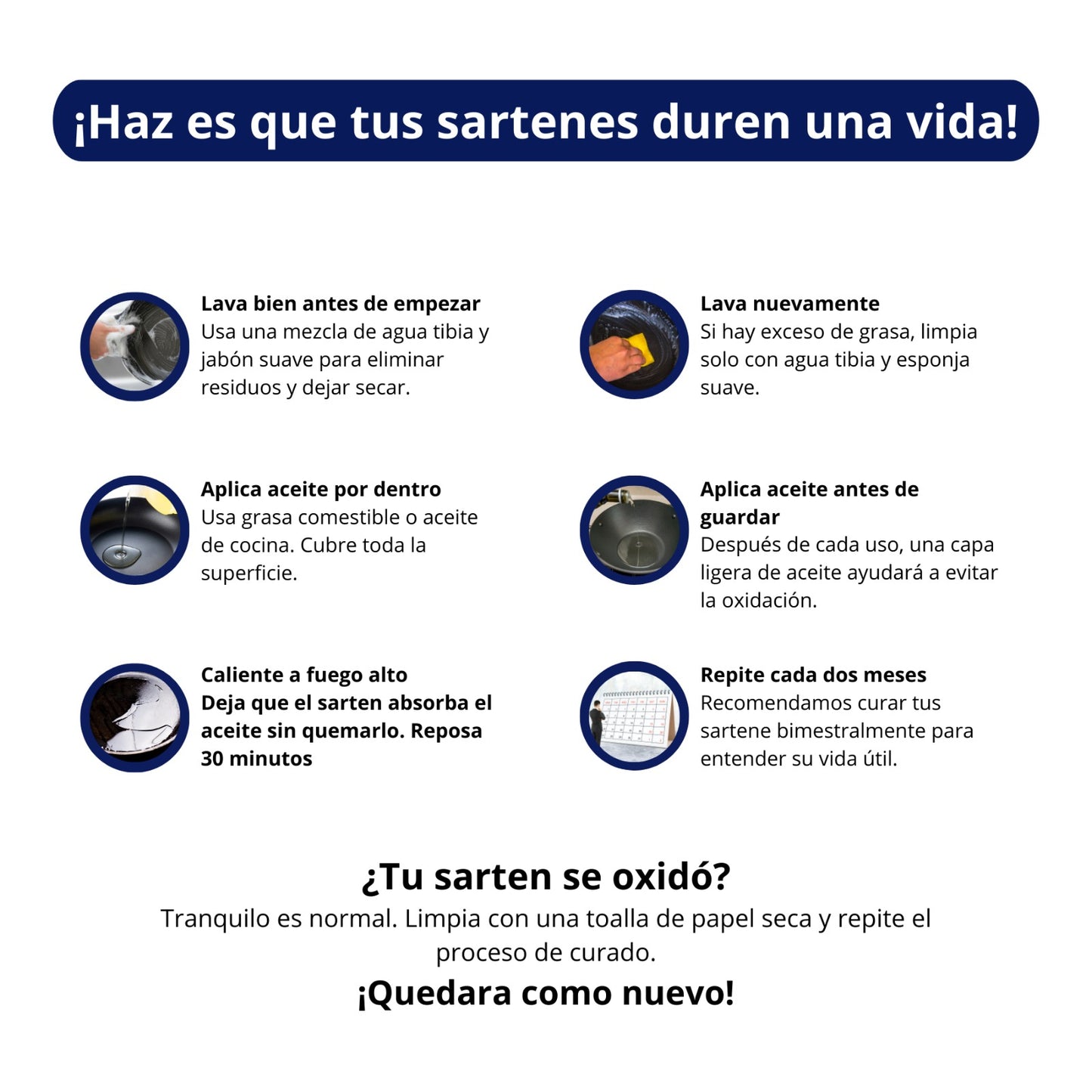 Set 3 Sartenes Hierro Forjado