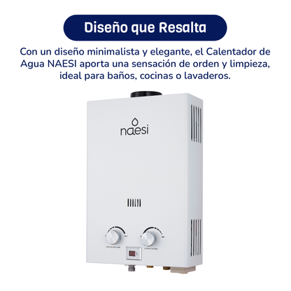 Calentador de Agua de Paso Naesi 12 L/m GAS  Naesi