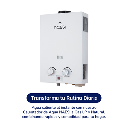 Calentador de Agua de Paso Naesi 12 L/m GAS  Naesi