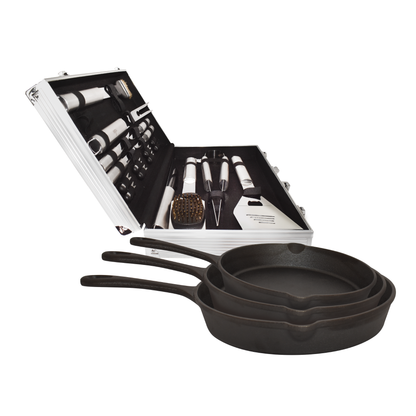 Combo Parrillero + Sartenes de Hierro Fundido NAESI