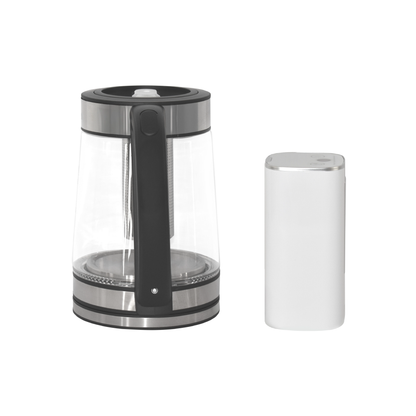Tetera Eléctrica Con Infusor 1.7 Litros De Vidrio Templado Con Luz LED + Dispensador De Agua Inteligente Naesi