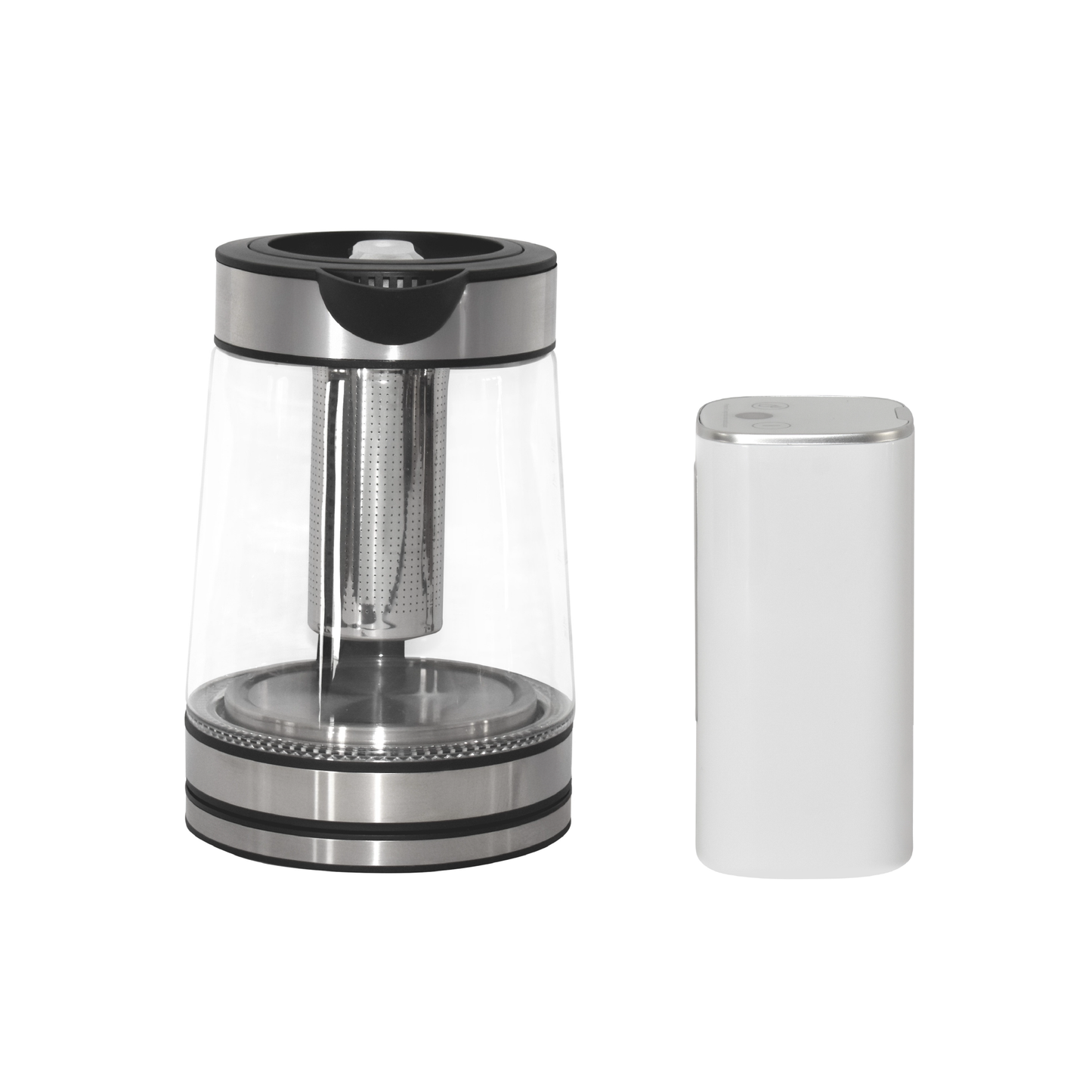 Tetera Eléctrica Con Infusor 1.7 Litros De Vidrio Templado Con Luz LED + Dispensador De Agua Inteligente Naesi