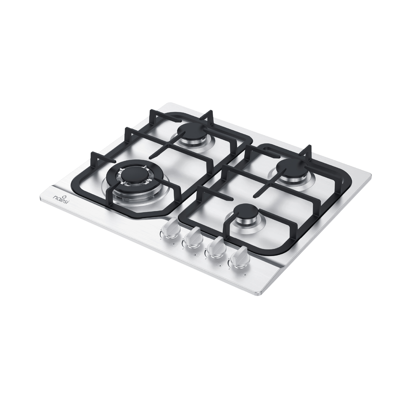 ⁠Parrilla A Gas De 4 Quemadores Acero Inoxidable