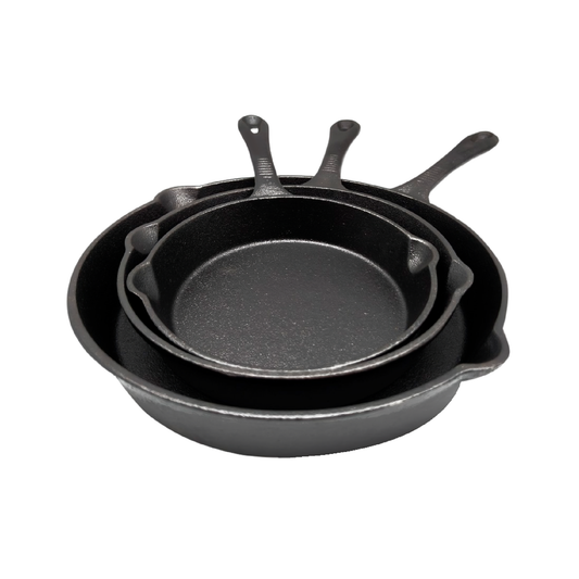 Set de 3 Sartenes Hierro Forjado Resistente Naesi