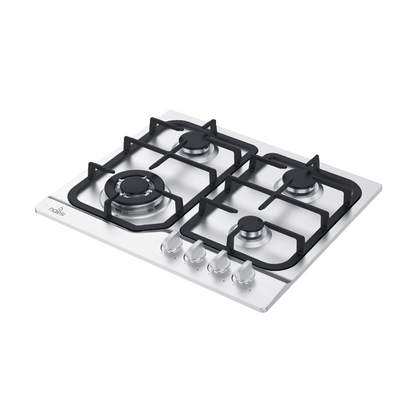 Combo Parrilla A Gas 4 Quemadores Y Campana De Cocina Para Pared De 60 cm - Acero Inoxidable