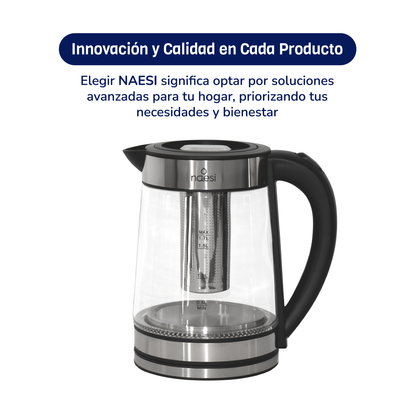 Tetera Eléctrica Con Infusor 1.7 L Vidrio