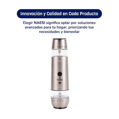 Salero Pimentero Eléctrico 2 en 1 Vidrio