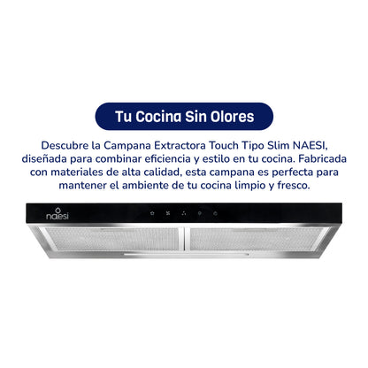 Campana De Cocina Slim Para Pared Touchless