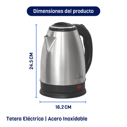 Tetera Eléctrica 1.8 Litros acero inoxidable + Dispensador De Agua Inteligente Naesi