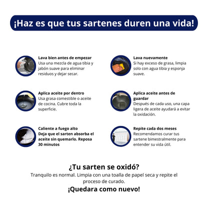 Set 3 Sartenes Hierro Forjado